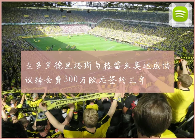 圭多罗德里格斯与格雷米奥达成协议转会费300万欧元签约三年